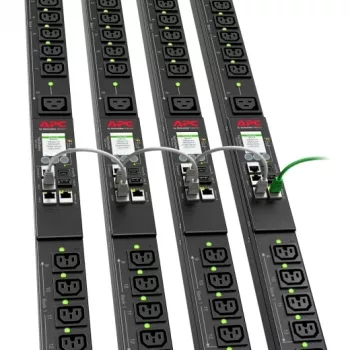 Listwa zasilająca APC NetShelter 9000 PDU 24 gniazda AC (C13/C15/C19/C21), NEMA L6-20P, 200–208V, 20A, pionowa 0U, czarna