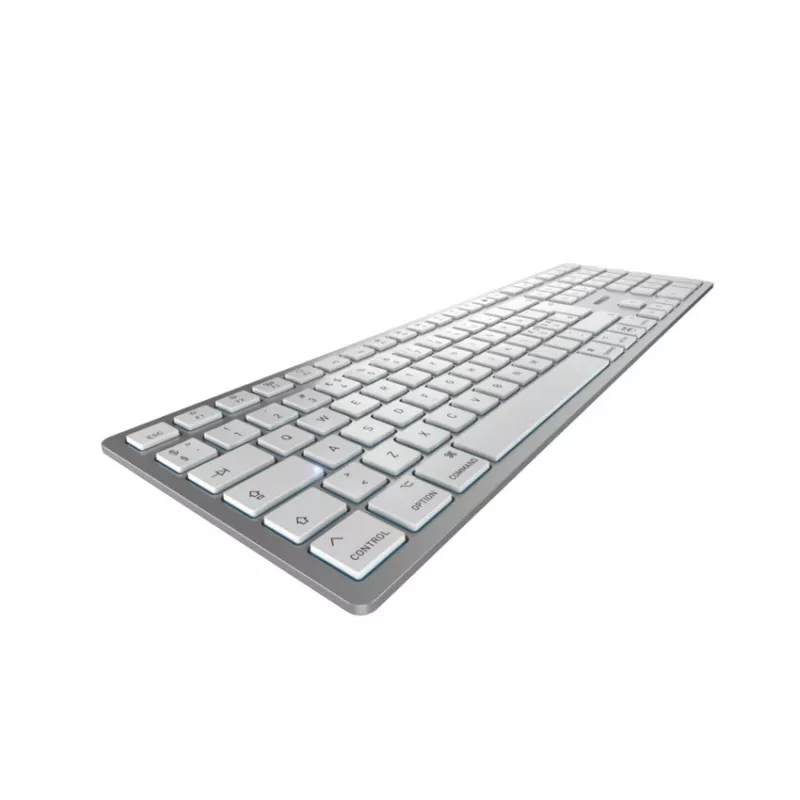 Klawiatura CHERRY KW 9100 cienki FOR MAC uniwersalna USB + Bluetooth QWERTY angielska srebrna