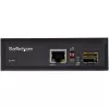 StarTech.com Przemysłowy konwerter mediów światłowód na Ethernet - 10/100/1000 Mbps SFP na RJ45/Cat6 - Jednomodowy/Wielomodowy światłowód na miedzianą sieć Gigabit - 12-56V DC - IP-30/ -40 do +75°C