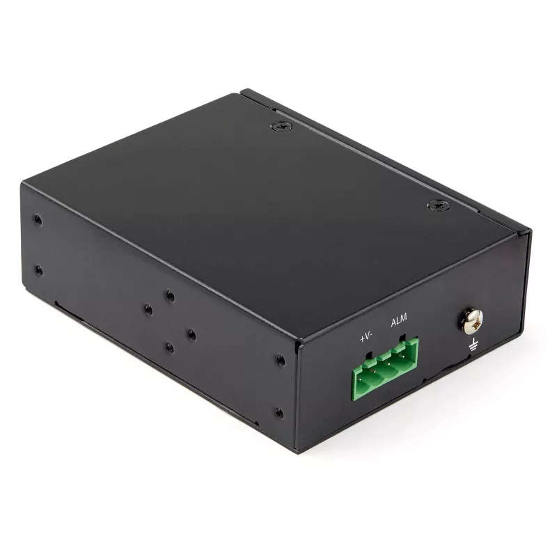 StarTech.com Przemysłowy konwerter mediów światłowód na Ethernet - 10/100/1000 Mbps SFP na RJ45/Cat6 - Jednomodowy/Wielomodowy światłowód na miedzianą sieć Gigabit - 12-56V DC - IP-30/ -40 do +75°C