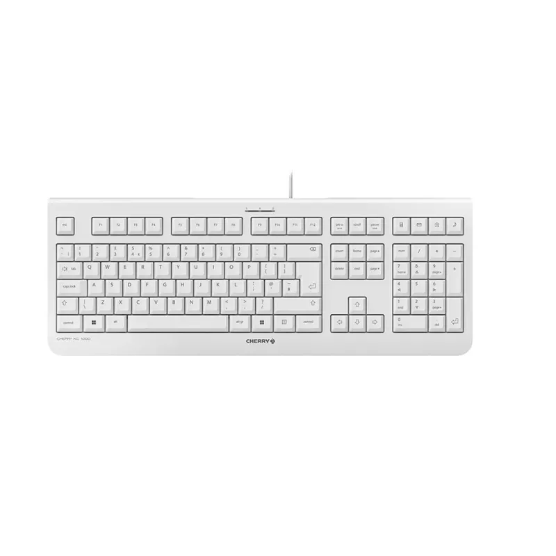 CHERRY KC 1000 Klawiatura przewodowa, jasnoszara, USB (QWERTY - UK)