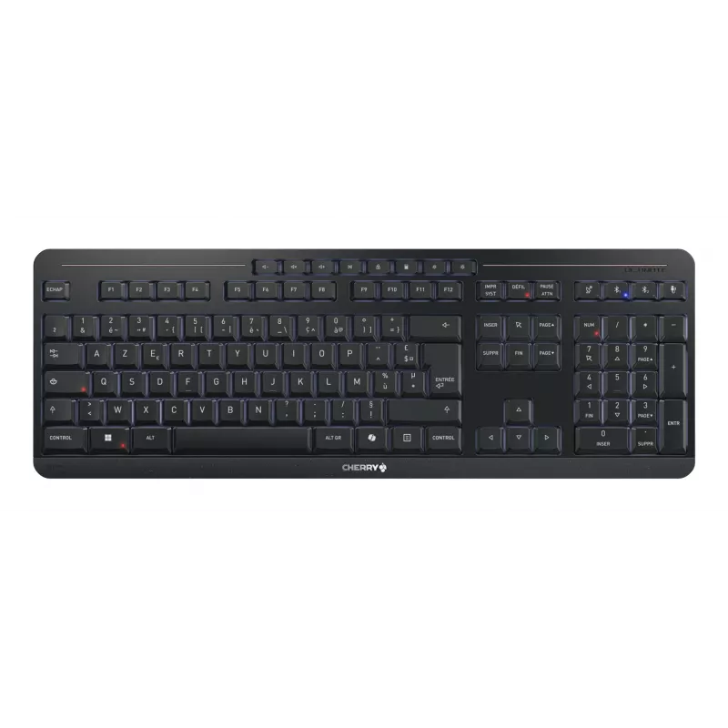 CHERRY Stream desktop ultimate klawiatura w zestawie z myszą Dom/Biuro USB + RF Wireless + Bluetooth AZERTY Francuski Czarny