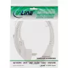 Kabel zasilający InLine, CEE 7/7 kątowy / 3-pin IEC C13 męski, biały, 1,8m