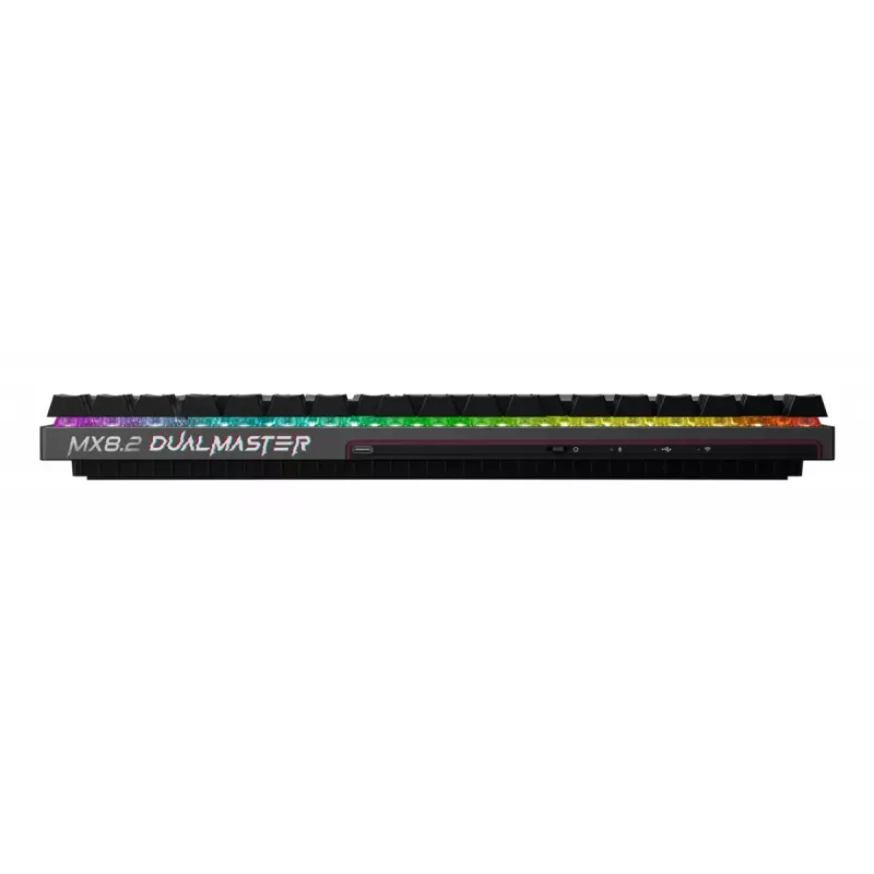 Bezprzewodowa klawiatura gamingowa CHERRY MX 8.2 Pro TMR — Tenkeyless, QWERTZ niemiecki, USB + RF + Bluetooth, RGB, 88 klawiszy, czarna