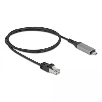 Kabel USB Type-C do RJ45 Gigabit Ethernet DELOCK 1 m Cat6 Antracyt/Czarny