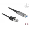 Kabel sieciowy DELOCK USB Typ-A na RJ45 Gigabit Ethernet Cat6, 3 m, antracyt/czarny