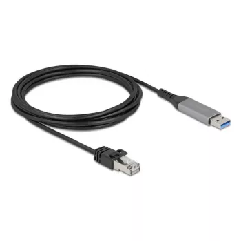 Kabel sieciowy DELOCK USB Typ-A na RJ45 Gigabit Ethernet Cat6, 3 m, antracyt/czarny