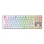 Bezprzewodowa klawiatura gamingowa CHERRY MX 8.2 Pro TMR — Tenkeyless, QWERTZ niemiecki, USB + RF + Bluetooth, RGB, srebrno-biała