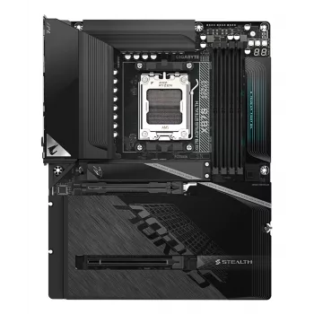 GIGABYTE X870 AORUS STEALTH Płyta główna - Obsługuje procesory AMD Ryzen 9000, 16+2+2-fazowa cyfrowa VRM, do 8200Hz DDR5 (OC), 2xPCIe 5.0 + 2xPCIe 4.0, Wi-Fi 7, 5 GbE LAN, USB 4