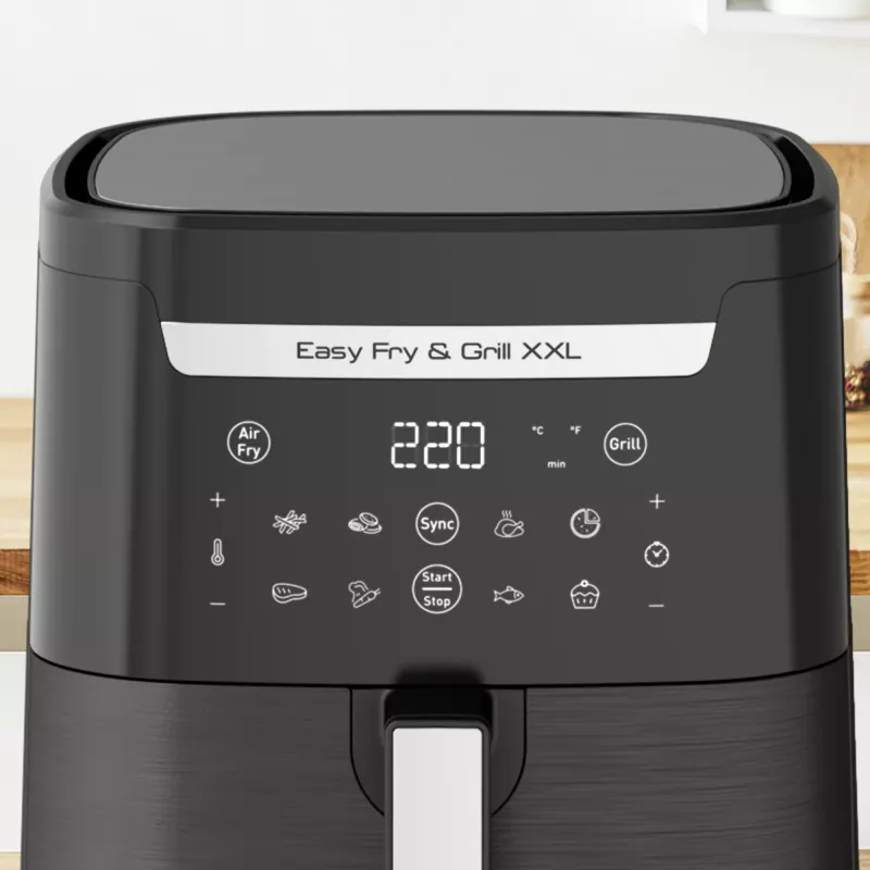 Frytkownica beztłuszczowa Tefal Easy Fry & Grill EY8018 6,5 L 1,5 kg 1830 W dotykowa LCD czarna wolnostojąca