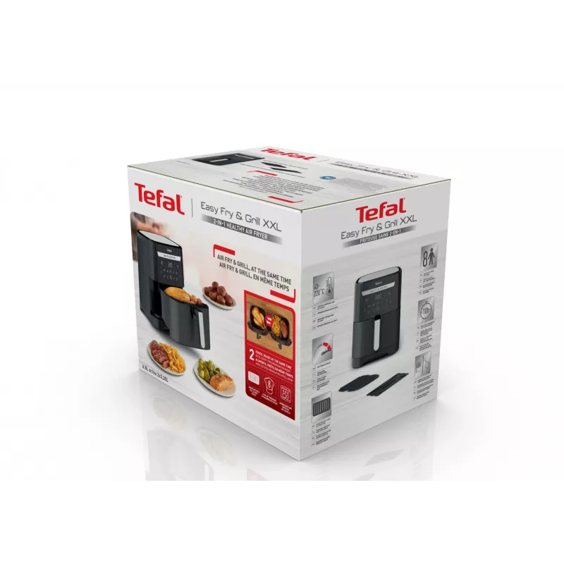 Frytkownica beztłuszczowa Tefal Easy Fry & Grill EY8018 6,5 L 1,5 kg 1830 W dotykowa LCD czarna wolnostojąca