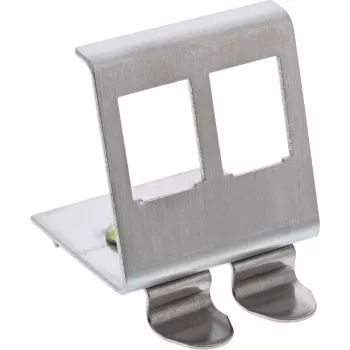 InLine Keystone Mocowanie na szynę DIN, 2-portowe, metalowe