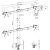 InLine Uchwyt biurkowy na 4x TV / LED / TFT Wyświetlacz do 81cm 32 cale maks. 9kg