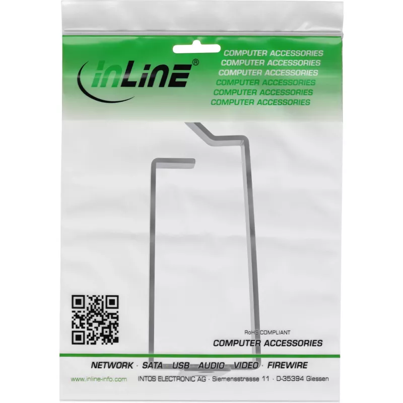 Uchwyt kablowy InLine 19110T metal 44,4×102,8×80 mm czarny, uniwersalny