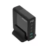 Ładowarka do urządzeń mobilnych Sitecom CH-1004 — Uniwersalna ładowarka sieciowa AC wewnętrzna, wejście 100–240 V, wyjście do 20 V, 3× USB-C, czarna
