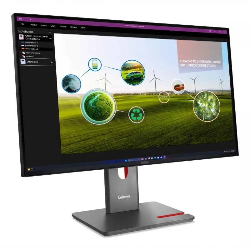 Lenovo ThinkVision P27Q-40 Monitor, 68.6 cm (27 cali), 2560 x 1440 pikseli, Quad HD, LED, 6 ms, Czarny