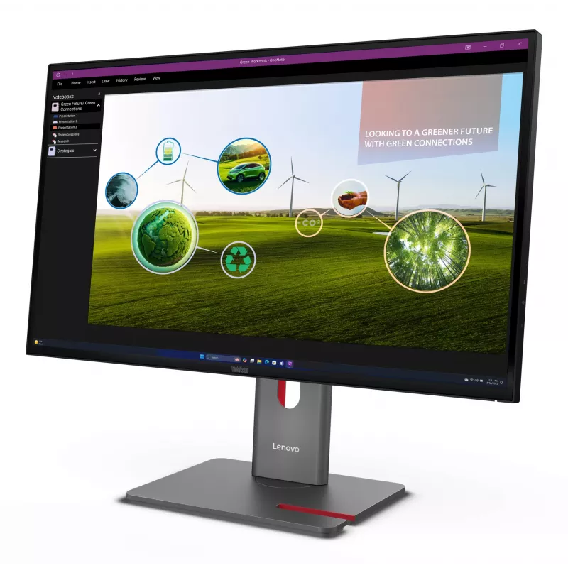 Lenovo ThinkVision P27Q-40 Monitor, 68.6 cm (27 cali), 2560 x 1440 pikseli, Quad HD, LED, 6 ms, Czarny