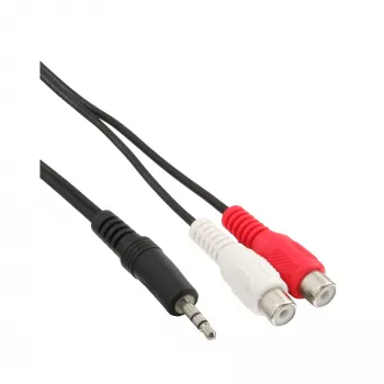 Kabel audio 2x RCA żeński / 3,5 mm stereo męski 1 m InLine 89941B