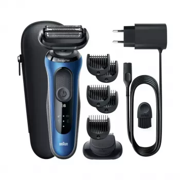 Maszynka goląca Braun Series 6 61-B1500s z folią, trymer, niebieska