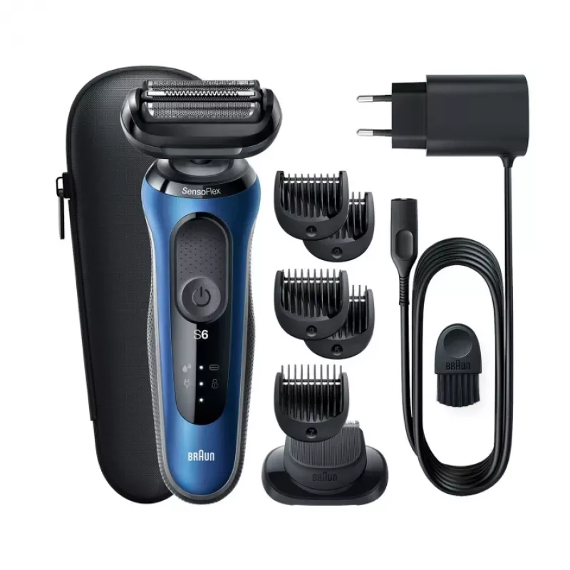 Maszynka goląca Braun Series 6 61-B1500s z folią, trymer, niebieska
