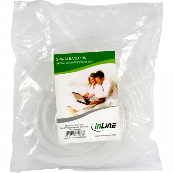 Opaska spiralna InLine 10 m, średnica 12 mm, biała, grubość 1,2 cm