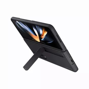 Pokrowiec na telefon komórkowy Samsung EF-OF93PCBEGWW do Galaxy Z Fold4, czarny, ze stojakiem biurkowym
