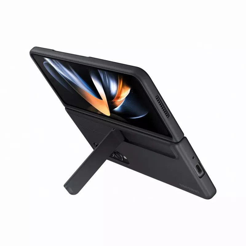 Pokrowiec na telefon komórkowy Samsung EF-OF93PCBEGWW do Galaxy Z Fold4, czarny, ze stojakiem biurkowym
