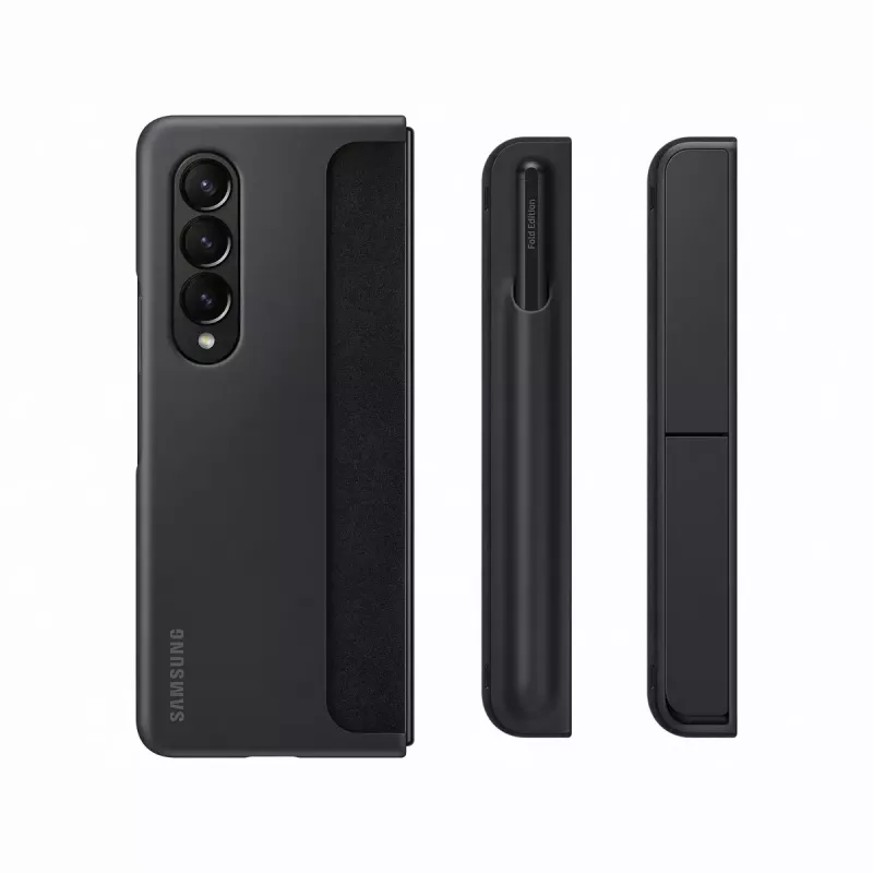 Pokrowiec na telefon komórkowy Samsung EF-OF93PCBEGWW do Galaxy Z Fold4, czarny, ze stojakiem biurkowym