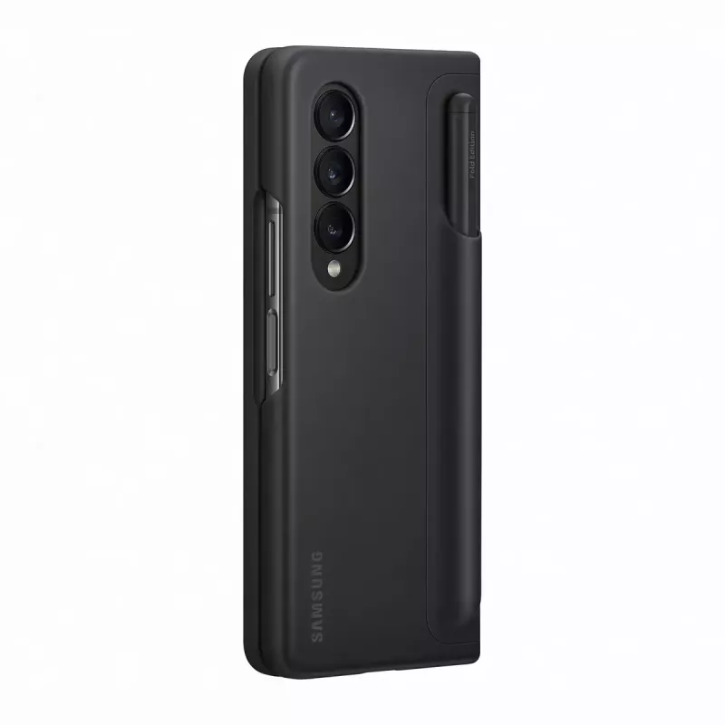 Pokrowiec na telefon komórkowy Samsung EF-OF93PCBEGWW do Galaxy Z Fold4, czarny, ze stojakiem biurkowym