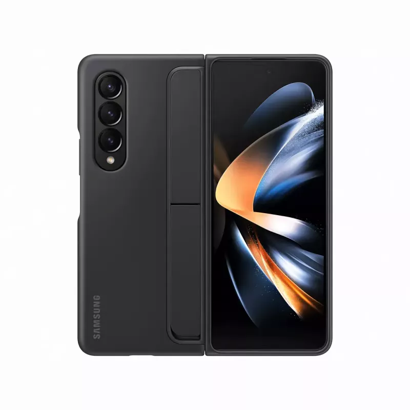 Pokrowiec na telefon komórkowy Samsung EF-OF93PCBEGWW do Galaxy Z Fold4, czarny, ze stojakiem biurkowym