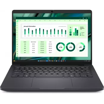 DELL Pro Max 14 MC14250 Intel Core Ultra 7 265H Mobilna stacja robocza 35.6 cm (14 cali) Full HD+ 32 GB LPDDR5x-SDRAM 1 TB SSD NVIDIA RTX PRO 500 Czarnywell Wi-Fi 7 (802.11be) Windows 11 Pro Niemiecki Czarny