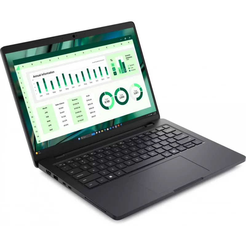 DELL Pro Max 14 MC14250 Intel Core Ultra 7 265H Mobilna stacja robocza 35,6 cm (14 cali) Full HD+ 32 GB LPDDR5x-SDRAM 1 TB SSD NVIDIA RTX PRO 500 Czarnywell Wi-Fi 7 (802.11be) Windows 11 Pro Niemiecki Czarny
