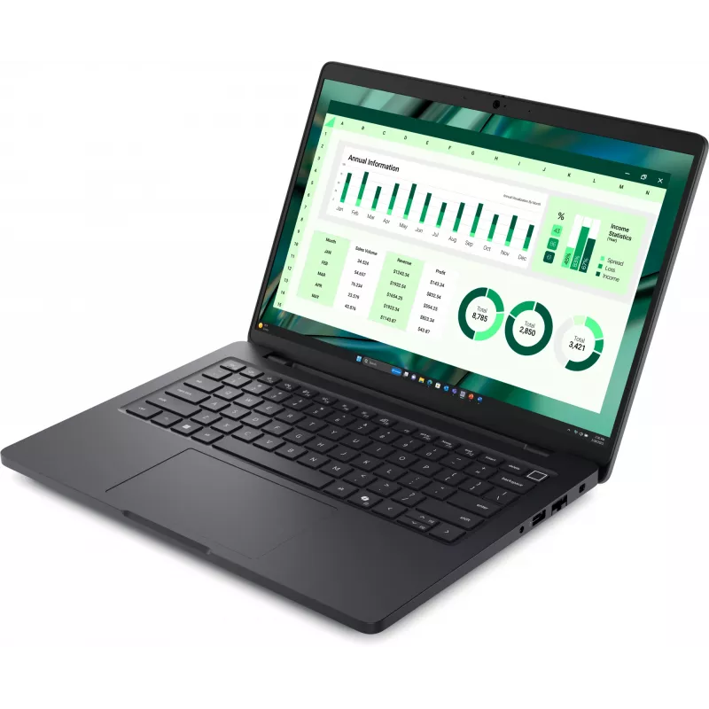 DELL Pro Max 14 MC14250 Intel Core Ultra 7 265H Mobilna stacja robocza 35,6 cm (14 cali) Full HD+ 32 GB LPDDR5x-SDRAM 1 TB SSD NVIDIA RTX PRO 500 Czarnywell Wi-Fi 7 (802.11be) Windows 11 Pro Niemiecki Czarny