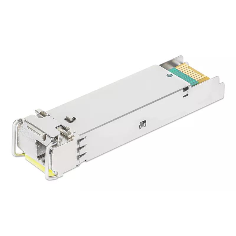 Intellinet Gigabit Fiber WDM Dwukierunkowy Moduł Optyczny SFP 1000Base-BX-D (LC) Port Jednomodowy, 120 km, BiDi WDM (RX1490/TX1550), Zgodny z MSA dla Maksymalnej Kompatybilności, Srebrny