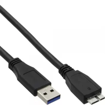 Kabel InLine USB 3.2 Gen.1 Typ A męski / Micro B męski, czarny, 1.5m