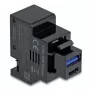 Moduł Keystone DELOCK 41482 ze złączami USB-C i USB-A, płaski, czarny