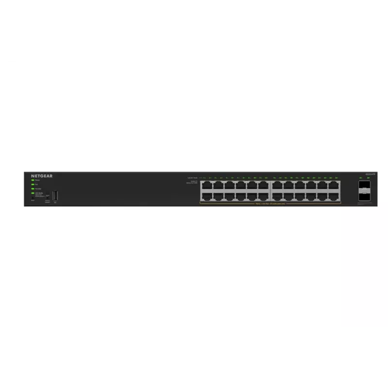 NETGEAR GS324TPv2 Managed L2/L3 Gigabit Ethernet (10/100/1000) Power over Ethernet (PoE) 1U Czarny