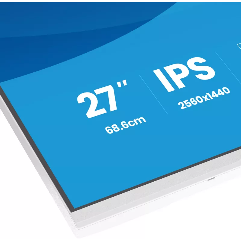 27-calowy monitor LED IIYAMA ProLite XB2797QSU-W1 IPS Quad HD (2560x1440), kąt widzenia 178°, hub USB 3.2, głośniki, VESA, regulacja wysokości, biały
