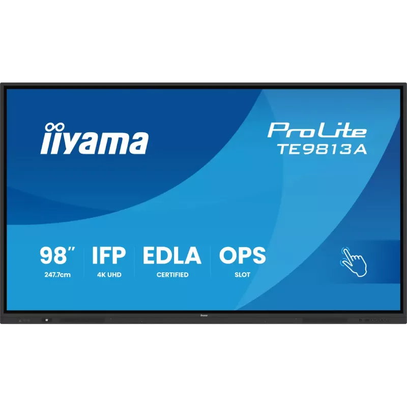 Panel interaktywny IIYAMA TE9813A-B2AG 97,5 cala (2,48 m) 4K Ultra HD 500 cd/m² Wi‑Fi Android 24/7 Czarny