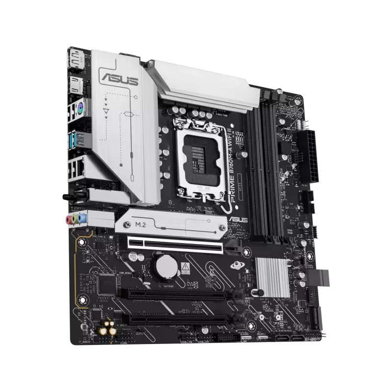 Płyta główna ASUS PRIME B760M-A WIFI II micro ATX, Intel B760, LGA 1700, DDR5, 4 gniazda DIMM, do 256 GB, Wi‑Fi 6E, Ethernet 2,5Gb