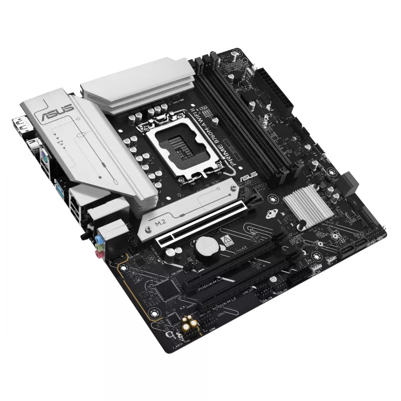 Płyta główna ASUS PRIME B760M-A WIFI II micro ATX, Intel B760, LGA 1700, DDR5, 4 gniazda DIMM, do 256 GB, Wi‑Fi 6E, Ethernet 2,5Gb