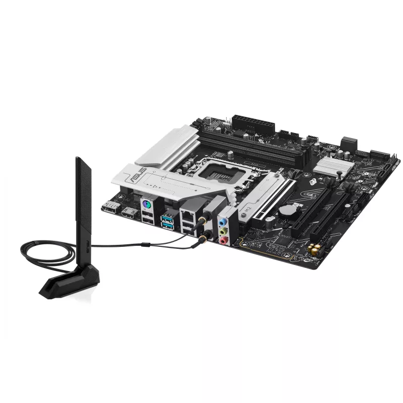 Płyta główna ASUS PRIME B760M-A WIFI II micro ATX, Intel B760, LGA 1700, DDR5, 4 gniazda DIMM, do 256 GB, Wi‑Fi 6E, Ethernet 2,5Gb