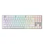 Bezprzewodowa klawiatura gamingowa Cherry MX 8.2 Pro TMR — Tenkeyless 88 klawiszy, USB + RF + Bluetooth, przełączniki magnetyczno-mechaniczne, RGB, srebrno-biała