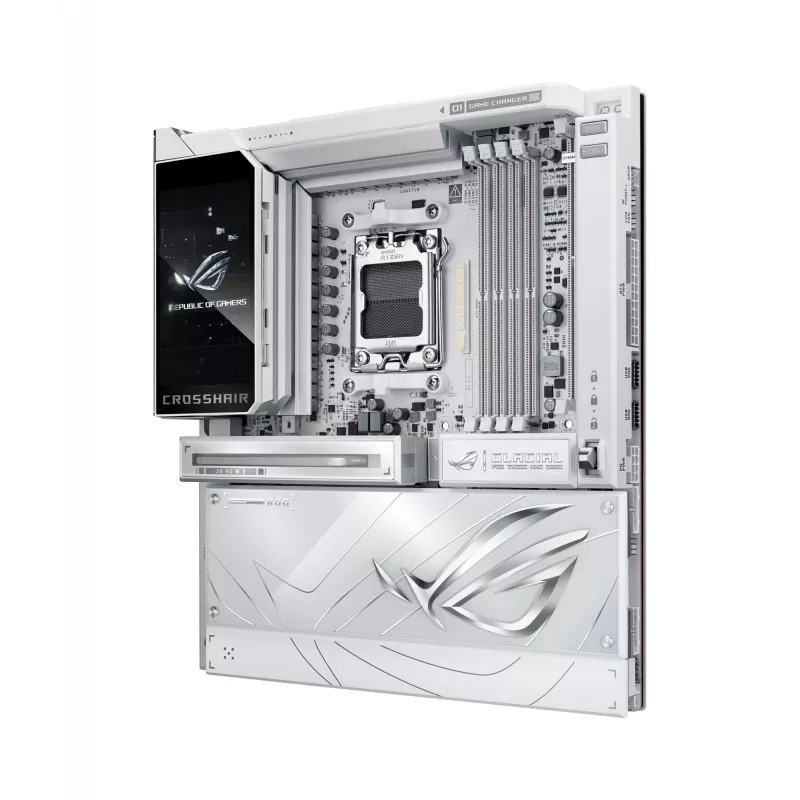 Płyta główna ASUS ROG CROSSHAIR X870E GLACIAL — AMD X870E, Socket AM5, E-ATX, DDR5, do 256 GB, Wi‑Fi 7, 10Gb Ethernet