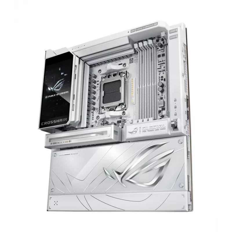 Płyta główna ASUS ROG CROSSHAIR X870E GLACIAL — AMD X870E, Socket AM5, E-ATX, DDR5, do 256 GB, Wi‑Fi 7, 10Gb Ethernet
