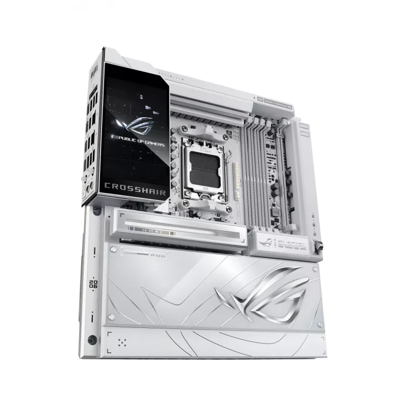 Płyta główna ASUS ROG CROSSHAIR X870E GLACIAL — AMD X870E, Socket AM5, E-ATX, DDR5, do 256 GB, Wi‑Fi 7, 10Gb Ethernet