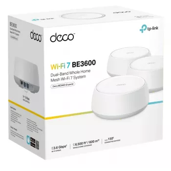TP-Link Deco BE3600 Dual-band (2.4 GHz / 5 GHz) Wi-Fi 7 (802.11be) Biały 2 Wewnętrzne