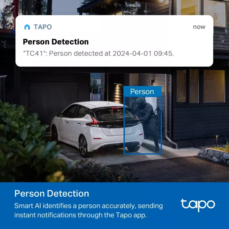TP-Link Tapo TC41 V2 Sferyczna kamera bezpieczeństwa IP Wewnętrzna i zewnętrzna 2304 x 1296 pikseli Sufit/Ściana/Słup