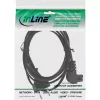 Kabel zasilający InLine, wtyk Euro / wtyk Euro8 kątowy, czarny, 10m