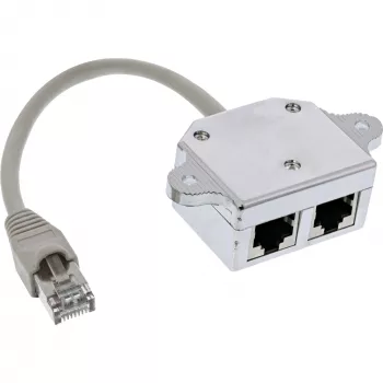 InLine ISDN Port Doubler 1x RJ45 męski / 2x RJ45 żeński z kablem 69932A